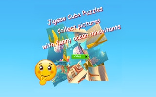 Image Jigsaw Cube Puzzles Collect Pictures of Funny Ocean Inhabitants